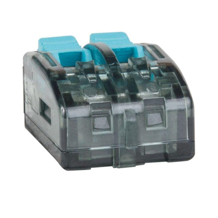 Клемма строительно-монтажная OptiKit СМК 221-412 с рычагом 2 отверстия 0.2-2.5(4.0)кв.мм  351064