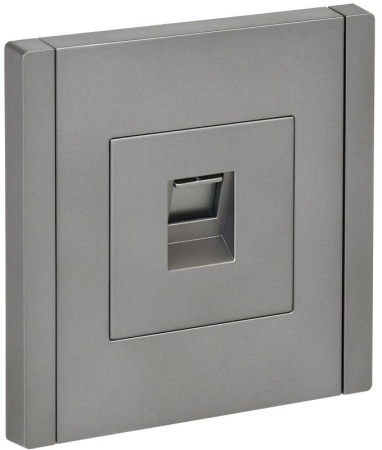 Розетка компьютерная RJ45 кат.5E FORTE&PIANO FP532 сталь  FP-K10-1-K46