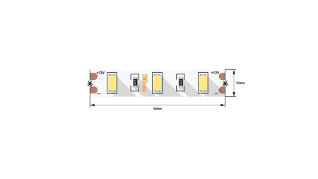 Лента светодиодная стандарт 5630 60 LED/м 12 Вт/м 12В IP20 холод. бел. (уп.5м)  00-00009476