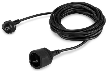 Удлинитель 1х5м с заземл. 16А IP20 BU-PS1.5/B CCA 3х1 черн.  352703