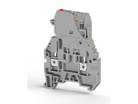 Клеммник с держ. предохр. (5х20 5х25) откид.картридж с индикацией 220В AC на DIN-рейку 4кв.мм сер. ASK 3MLD 220В AC  355619