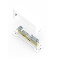 Шина уравнивания потенциалов 10х4-25кв.мм 1х50кв.мм 1х4х30мм с пласт. опорой  NE1001