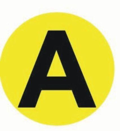 Наклейка "A" d20mm. PROxima  an-2-9