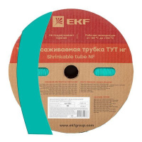 Трубка термоусадочная ТУТ нг 50/25 зел. (уп.50м)  tut-50-j