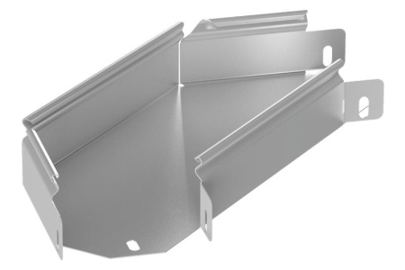 Угол для лотка горизонт. 90град. 100х100 сталь 0.8мм нерж.  STH.1010.908.INOX