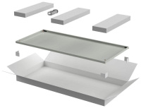 Дверь металлическая для шкафа LINEA N 47U 600мм сер.  LN35-47U6X-DM