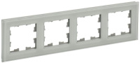 Рамка 4-м BRITE РУ-4-2-БрД стекло дым.  BR-M42-G-K30