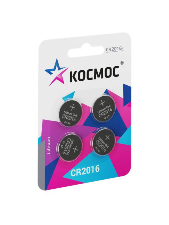 Элемент питания литиевый CR2016 4хBL (блист.4шт)  KOC2016BL4