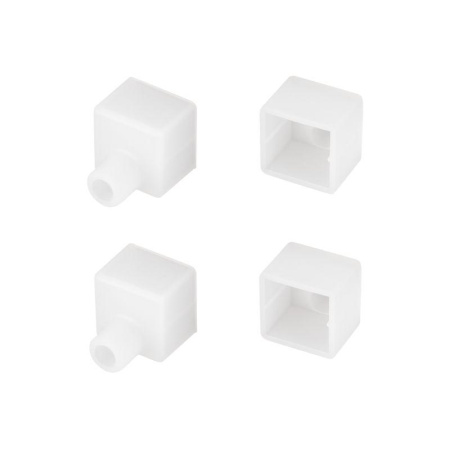 Заглушка WPH-FLEX-1616 WHITE с отверстием пластик 040863