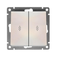 Переключатель проходной 2-кл. СП Афина 10А IP20 механизм жемчуж. UNIVersal A0026-Obr