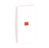 Клавиша узкая с индикатором для выкл. К302 22.5х45мм графит  Connect K115-14