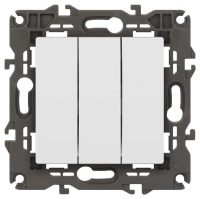 Выключатель ЭРА Elegance 14-1107-01М тройной 10АХ-250В матов. бел.  Б0065796 Выключатель ЭРА Elegance 14-1107-01М тройной 10АХ-250В матов. бел.  Б0065796