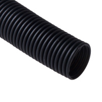 Труба гофрированная ПНД тяжелая d40мм с протяжкой черн. (уп.15м)  24011