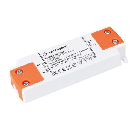 Блок питания ARV-SP-12015-FLAT-B (12В 1.25А 15Вт) IP20 пластик  029276(1)
