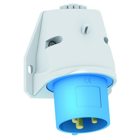 Вилка настенная 32А 3п 6ч 230В IP44 92х94 Quick Connect  24402