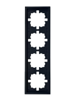 Рамка 4-мест. горизонт. ZIMA черн. бархат  704-4200-149