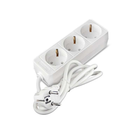 Удлинитель 3х1.5м с заземл. 10А IP20 2.2кВт ПВС  481S-9301