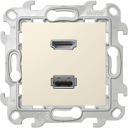 Розетка HDMI + USB 2.0 2-м СП  24 IP20 коннектор механизм сл. кость  2411095-031