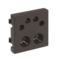 Плата для ввода кабелей (2х13мм и 4х6мм) 45х45мм бел.  Connect K20-9