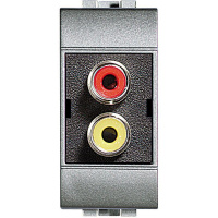 Разъем двойной типа RCA под зажим "тюльпан" Leg BTC NT4269R