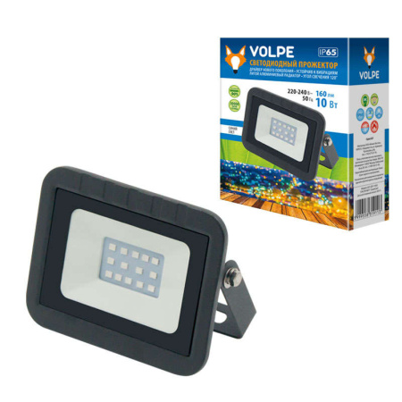 Прожектор светодиодный ULF-Q511 10W/BLUE IP65 220-240В BLACK син. свет корпус черн.  UL-00002557