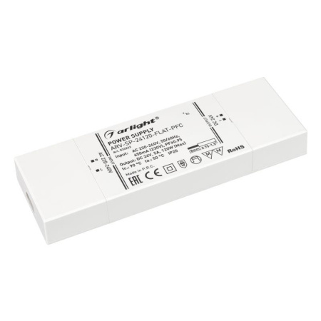 Блок питания ARV-SP-24120-FLAT-PFC 24В 5А 120Вт IP20 пластик 5 лет  033263
