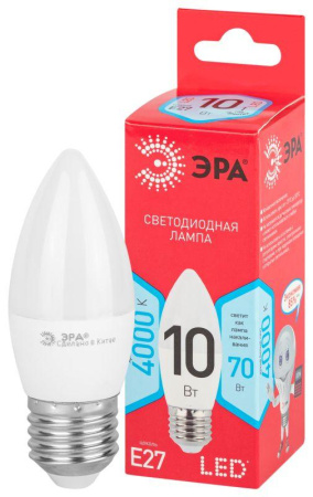 Лампа светодиодная RED LINE LED B35-10W-840-E27 R 10Вт B35 свеча 4000К нейтр. бел. E27  Б0050696