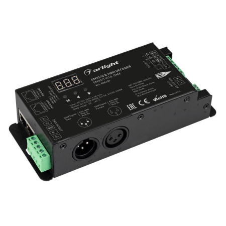 Декодер SMART-K56-DMX (230В 3х1.5А XLR3 2.4G) (IP20 металл)  028450