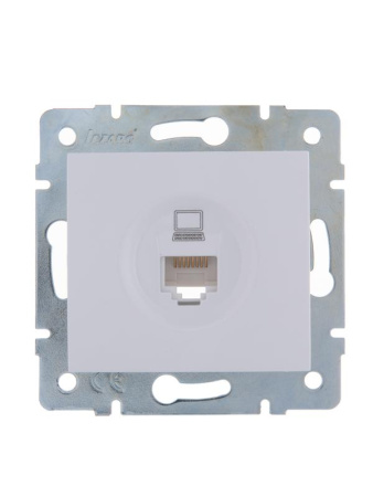 Розетка компьютерная 1-м СП Karina RJ45 механизм бел.  707-0288-139