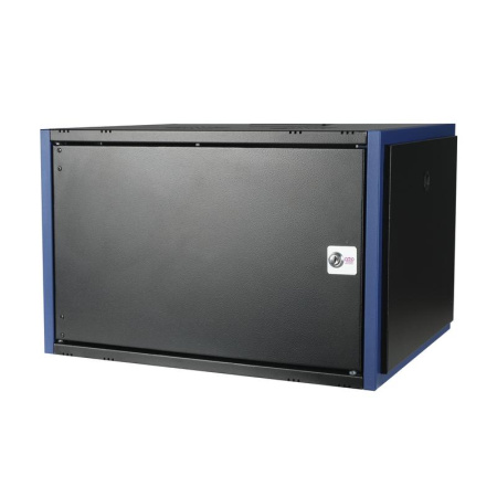 Шкаф настенный 19дюйм 7U 600х450 дв. метал. черн.  DR-610011