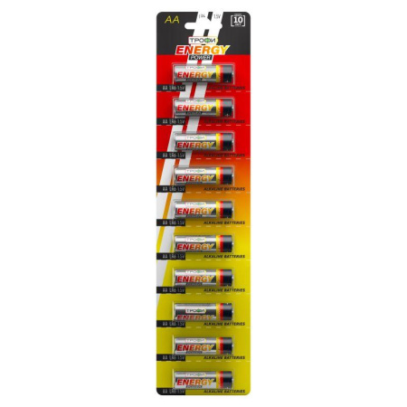 Элемент питания алкалиновый AA/LR6 LR6-10BL strip (блист.10шт)  C0034054