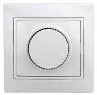 Светорегулятор СП Plano 1-401-01 поворотный 600Вт 230В IP20 бел.  Б0053935