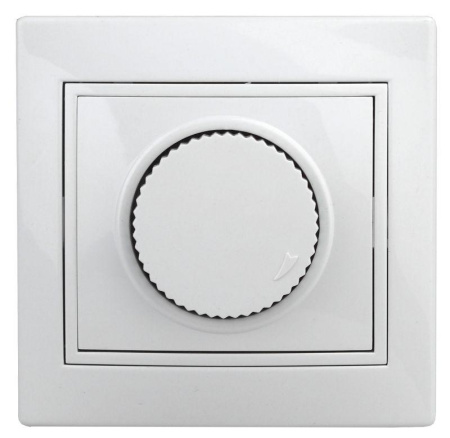 Светорегулятор СП Plano 1-401-01 поворотный 600Вт 230В IP20 бел.  Б0053935