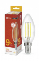 Лампа светодиодная LED-СВЕЧА-deco 9Вт свеча прозрачная 3000К тепл. бел. E14 1040лм 230В  4690612026183