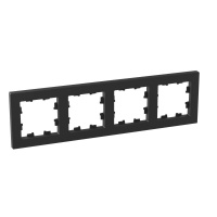 Рамка 4-м Эпика черн. пластик  UP1-FPB-04