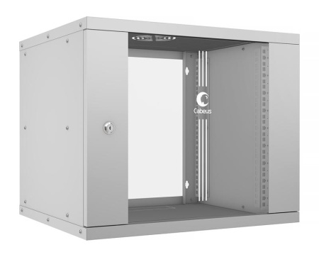 Шкаф телекоммуникационный настенный разборный LIGHT WSC-05D-9U55/45 19дюйм 9U дверь стекло сер.  10175c