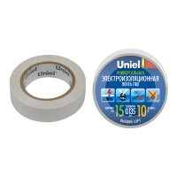 Лента изоляционная 0.135х15мм 10м UIT-135P 10/15/01 WHT бел.  04514