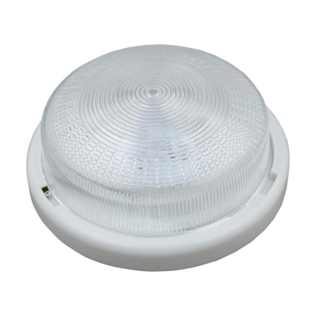 Светильник светодиодный Ulo-K05B 12W/6000K/R24 IP44 WHITE/GLASS 12Вт 6000К IP44 1200лм d240мм промышленный накладной бел.  UL-00005243