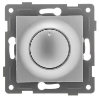 Механизм диммера СП Ugra 500Вт с накладкой и воротком серебр.  С11Д6-004