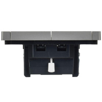 Выключатель жалюзи СП FORTE&PIANO 10А FP511 сталь  FP-V15-0-10-1-K46