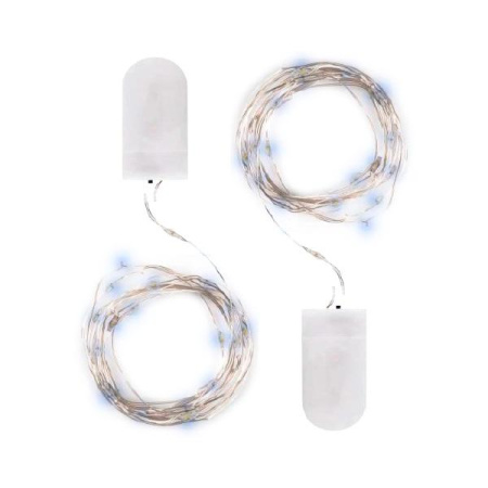 Гирлянда DC-G05-20WS2 20LED 2xCR2032 (в компл.) бел. (уп.2шт)  5048010