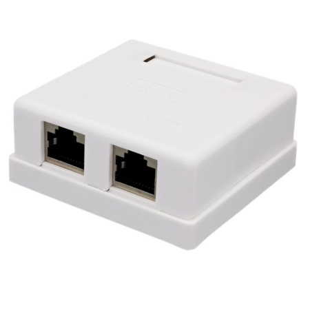 Розетка компьютерная 2-м RJ45 8P8C кат.6 FTP  10-0353