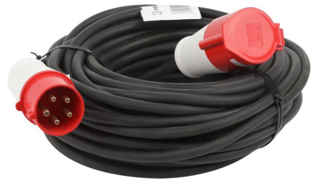 Удлинитель 1х30м 32А IP44 IND380-U-1e-5х2.5-30m-IP44 CEE 5п 380В КГ 5х2.5 (бухта)  Б0057295