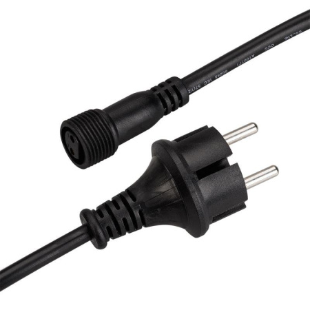 Шнур питания ARD-CLASSIC-BALL-LIVE-1.5M Black (230В 1.6А) (закрытый)  025652