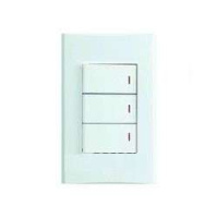 Выключатель 3-кл. Zunis 10А IP20 с подсветкой механизм бел. 7100 20