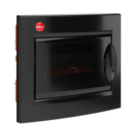 Щиток встраиваемый 8мод. IP41 с дверцей с клеммн. блоком 63А черн.  RB08B4TBD