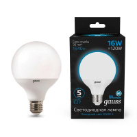 Лампа светодиодная Black 16Вт G95 шар 6500К холод. бел. E27 1540лм  105102316