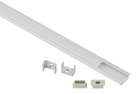 Комплект с врезным анодированным профилем 2206-1m 22х6мм. 1м САВ251 сереб.  Б0062794 Комплект с врезным анодированным профилем 2206-1m 22х6мм. 1м САВ251 сереб.  Б0062794