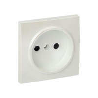 Панель лицевая Валенсия для 1-м розетки 10А без заземл. защ. шторки жемчуж. PROxima  ESR10-L-022-50