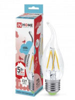 Лампа светодиодная LED-СВЕЧА НА ВЕТРУ-deco 5Вт свеча на ветру прозрачная 4000К нейтр. бел. E27 450лм 230В  4690612007656